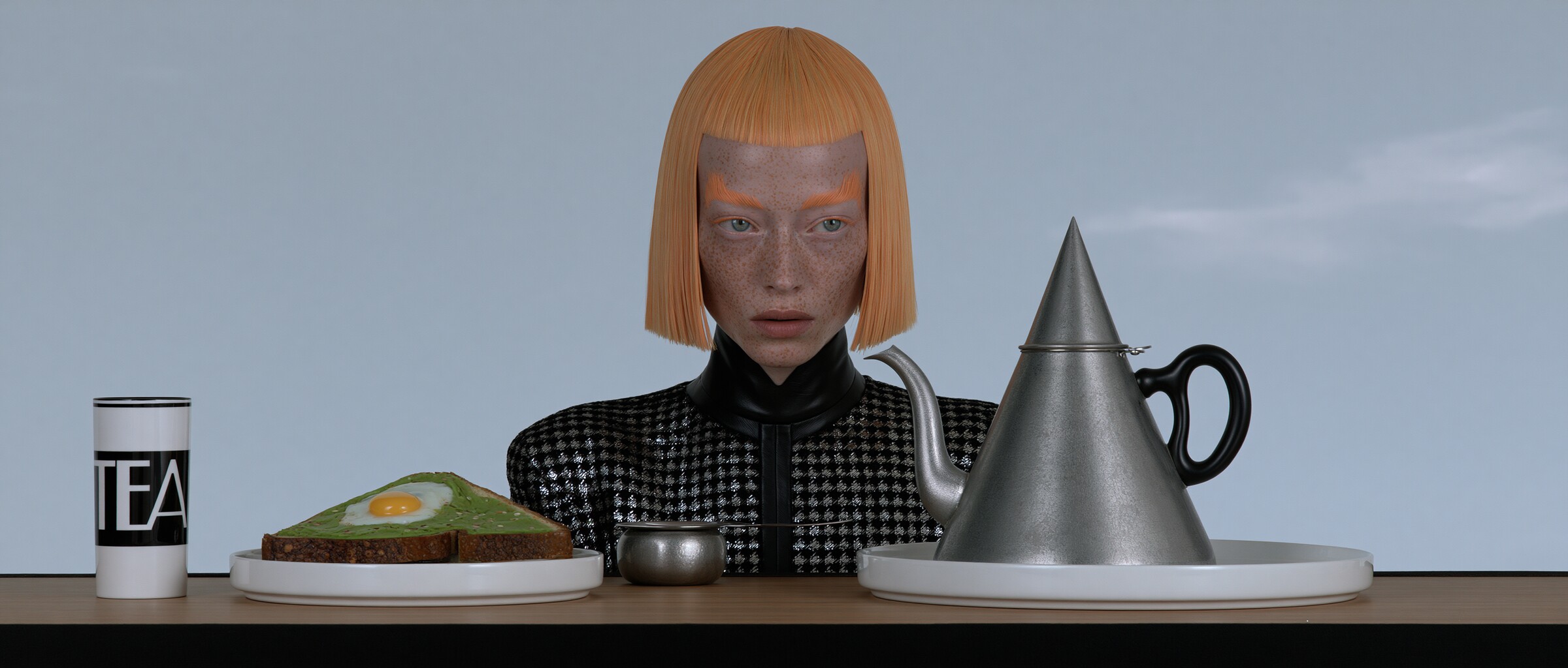 Futuristic sensory tea campaign world
